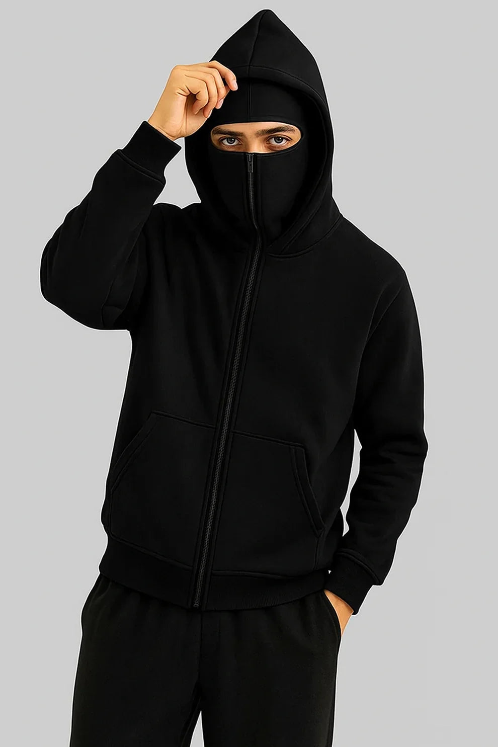 Balaclava Full Zipper Hoodie