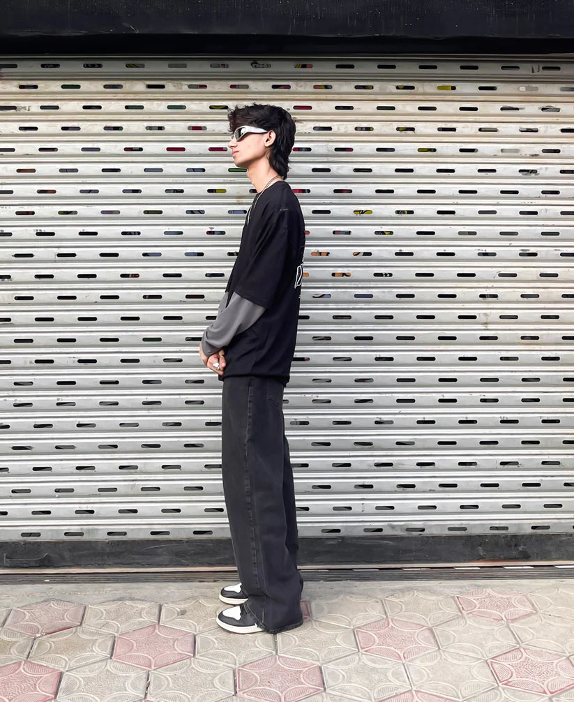 NO EXCUSES Printed Oversized Tee