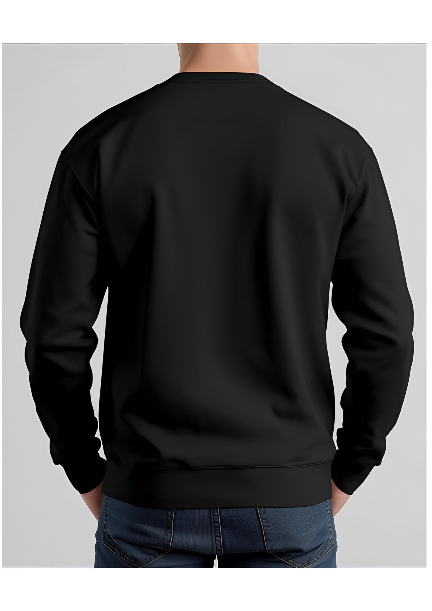 BLACK PLAIN SWEATSHIRT