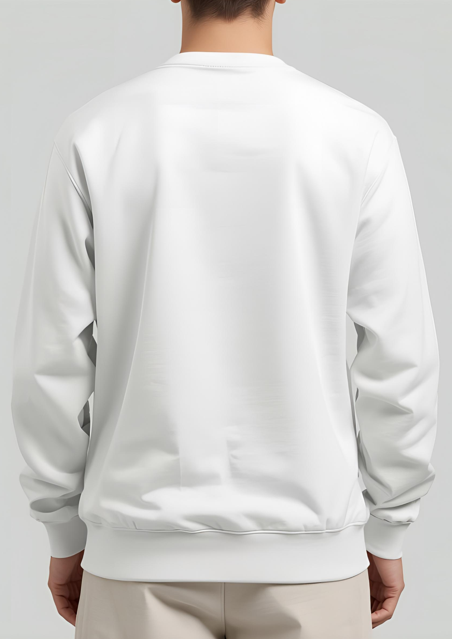 WHITE PLAIN SWEATSHIRT