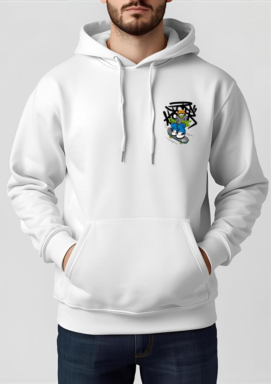 White printed Hoodie