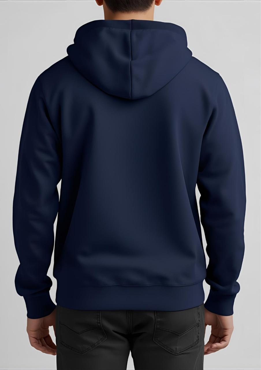 Navy Blue Plain Hoodie