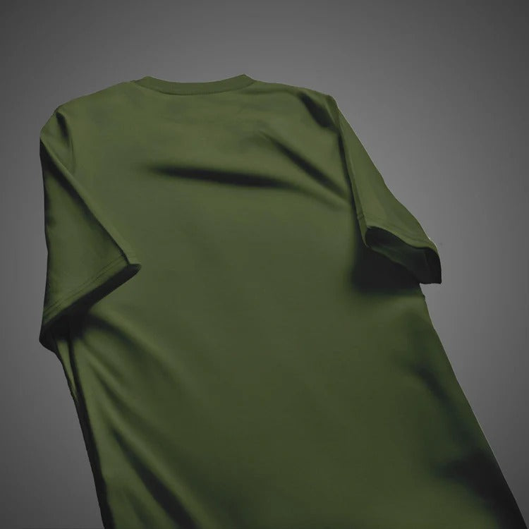 OLIVE GREEN PLAN OVERSIZED TEE