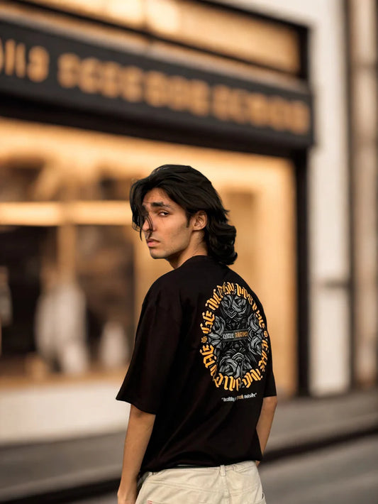 Healthy Inside Black Oversize Tee