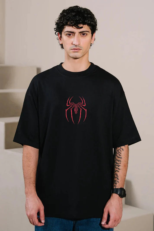Spider Oversized Tee Black