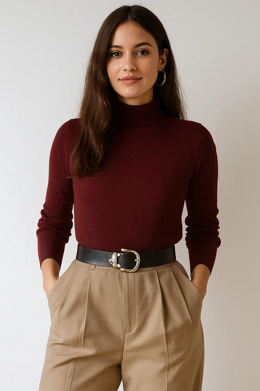 GENTTEE - Premium High Neck For Women - Maroon (11.11 Sale)