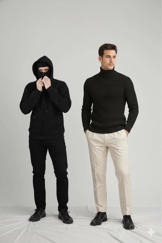 GENTTEE 12.12 Sale - Pack Of Balaclava & Black High Neck