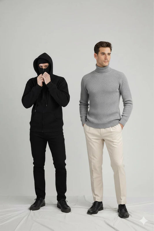 GENTTEE 12.12 Sale - Pack Of Balaclava & Grey High Neck