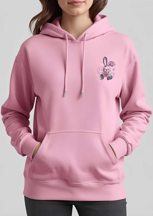 Bear Printed Pink hoodie