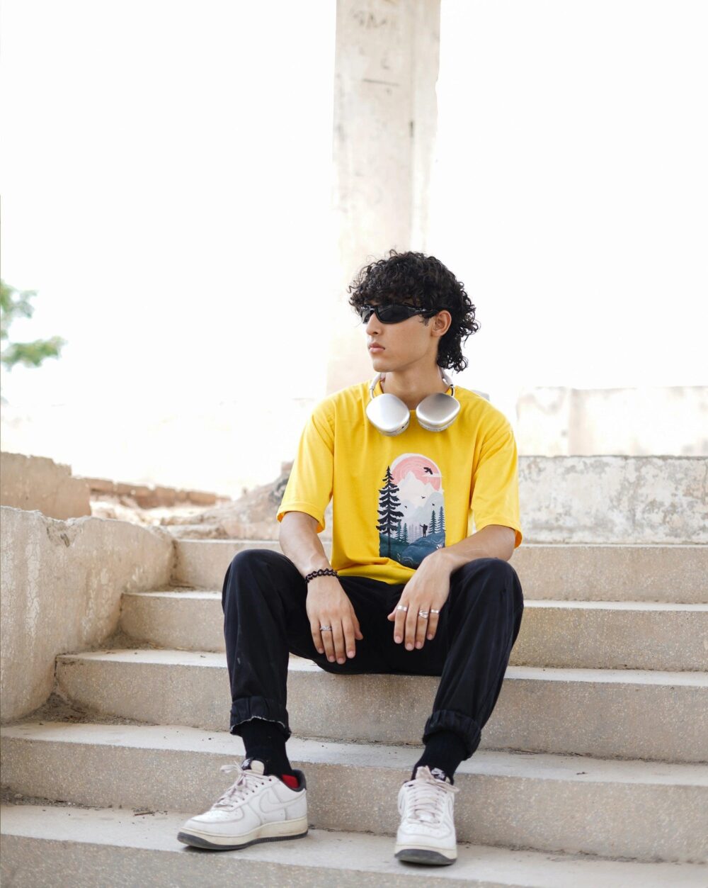 Yellow Unisex tee - Image 2