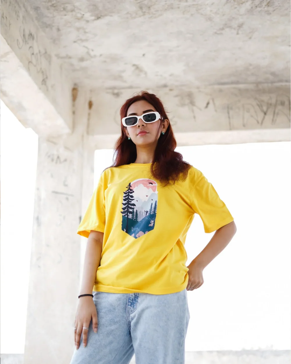 Yellow Unisex tee - Image 3