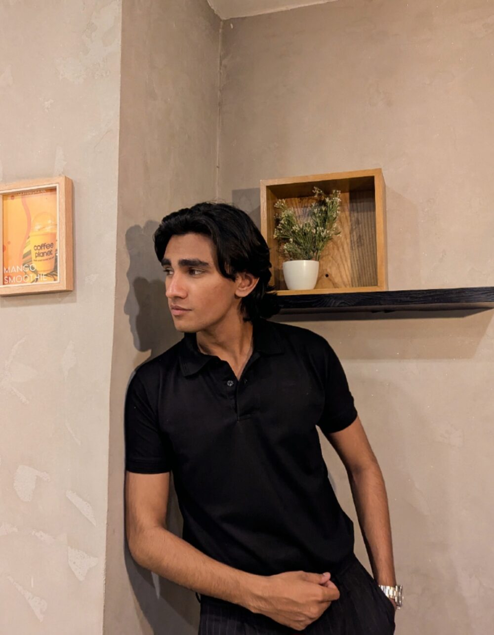 Classic Black Polo Tee - Image 3